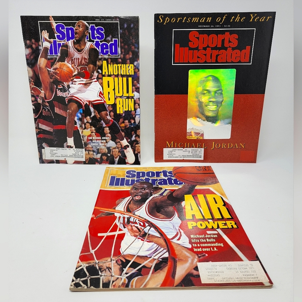 3 x Michael Jordan vintage sports illustrated